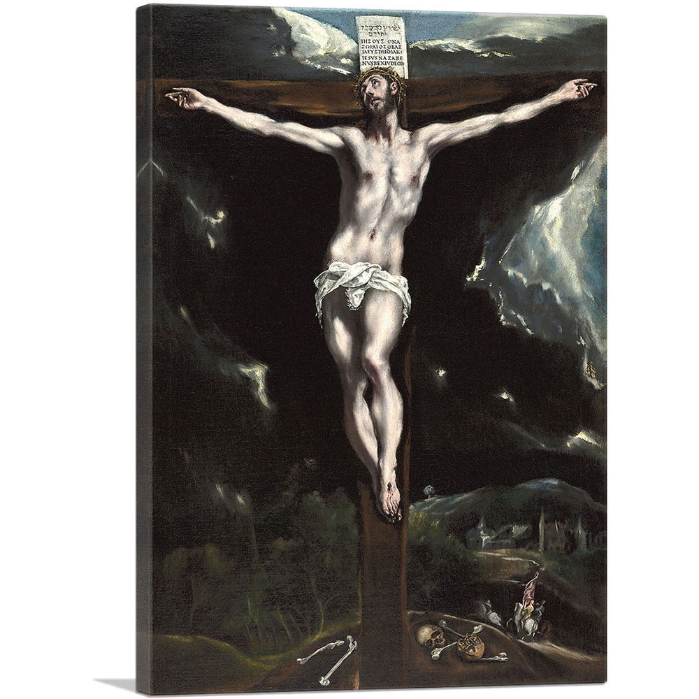 ARTCANVAS Christ on the Cross 1610 Canvas Art Print by El Greco - Size ...
