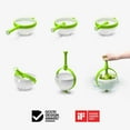 thumbnail image 3 of SHENMO Easy-To-Use Salad Spinner | Non-Scratch, Nylon Spinning Colander | Lettuce Spinner | Colander with Collapsible Handle | White & Green, 3 of 5