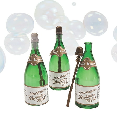 Champagne Bottle Bubbles - Party Favors - 12 Pieces