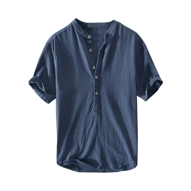 Funicet Chemises pour Hommes, Shorts pour Hommes, Chemises d'Été Décontractées Unies à Manches Courtes Col Rond, Chemises Décontractées pour Hommes, Chemises Décontractées d'Été pour Hommes