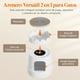 thumbnail image 2 of Caja de arena para plantas para gatos con tabla rascadora y pala, caja de arena para gatos cubierta oculta con control de olores y filtro de carbono en sala de estar, dormitorio, blanco, 2 of 9