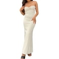 thumbnail image 1 of Txlixc Vestido de mujer de corte cruzado de color sólido Txlixc moda, 1 of 3
