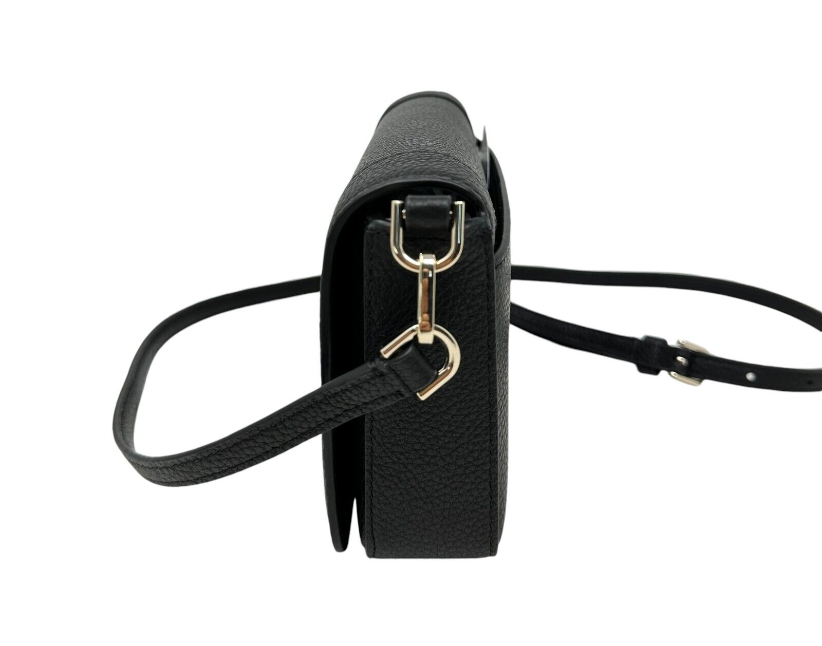 【Kate Spade】Lena Mini Flap Crossbody ◆国内発送◆ Kate Spade Lena Mini Flap Black Pebble Leather Crossbody Bag
