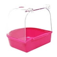 thumbnail image 5 of TOOYFUL Bird Bath Box Hanging Bath to Clean Pet Bird Bath Box Parrot Bath Shower Case with Hooks for Budgerigar Canary Budgie Pink, 5 of 10