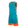 thumbnail image 7 of CYRBOKO Boys Athletic Outfit Sets, Basketball Sleeveless Elastic Waist Quick-dry Tank Top and Shorts Sky Blue Size 8-10 T, 7 of 7