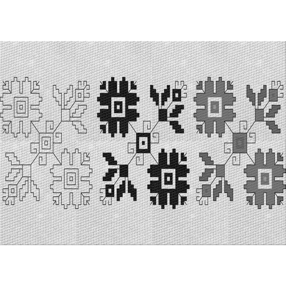 Ahgly Company Indoor Rectangle Patterned Battleship Gray Area Rugs, 2' x 4'