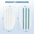 thumbnail image 2 of Jinswick Steam Mop Pads Compatible PurSteam ThermaPro 10-in-1 and ThermaPro 211 Steam Mop Cleaner Microfiber Pur steam Mop Replacement Pads (Blue White-8pcs), 2 of 7