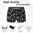 thumbnail image 2 of Men's Boxer Briefs, Space rocket B Soft Comfy Mens Underwear Boxer Briefs Breathable With Widen Waist, 2 of 7