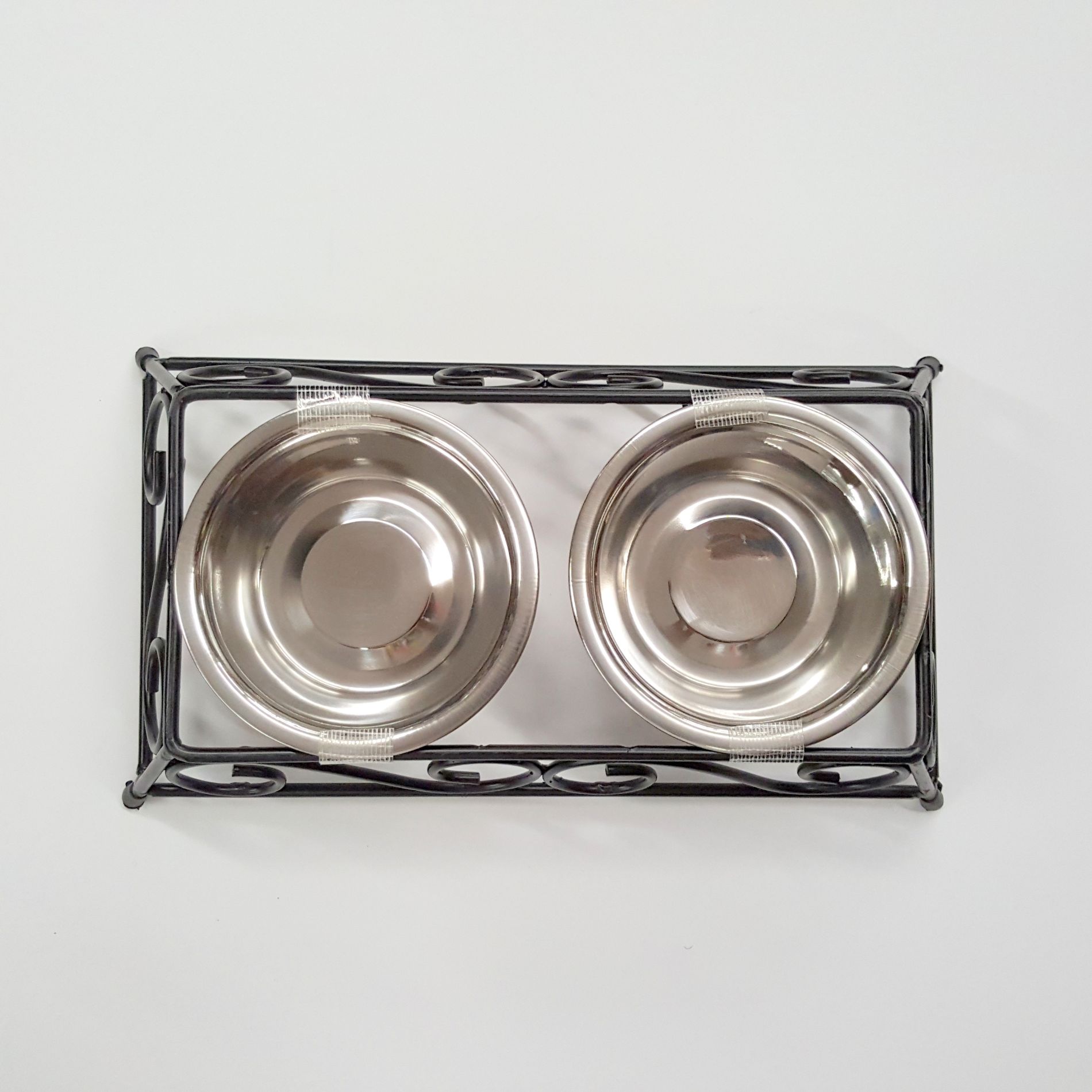 Gofetch Stainless Steel Double Pet Food Bowl Diner photo 2