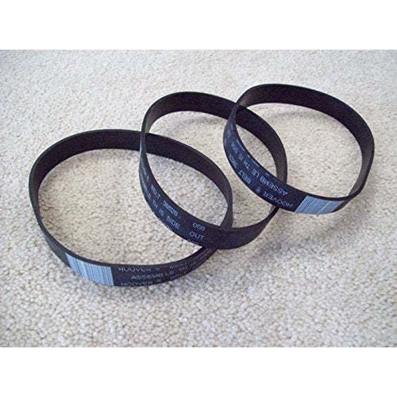 3 (Ship from USA) 3 GENUINE Compatible with Hoover 38528058 Vacuum Belts WindTunnel Model #'s Vacuum Cleaner Belts