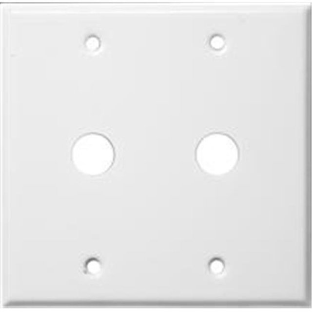 Stainless Steel Metal Wall Plates 2 Gang Cable.625 White