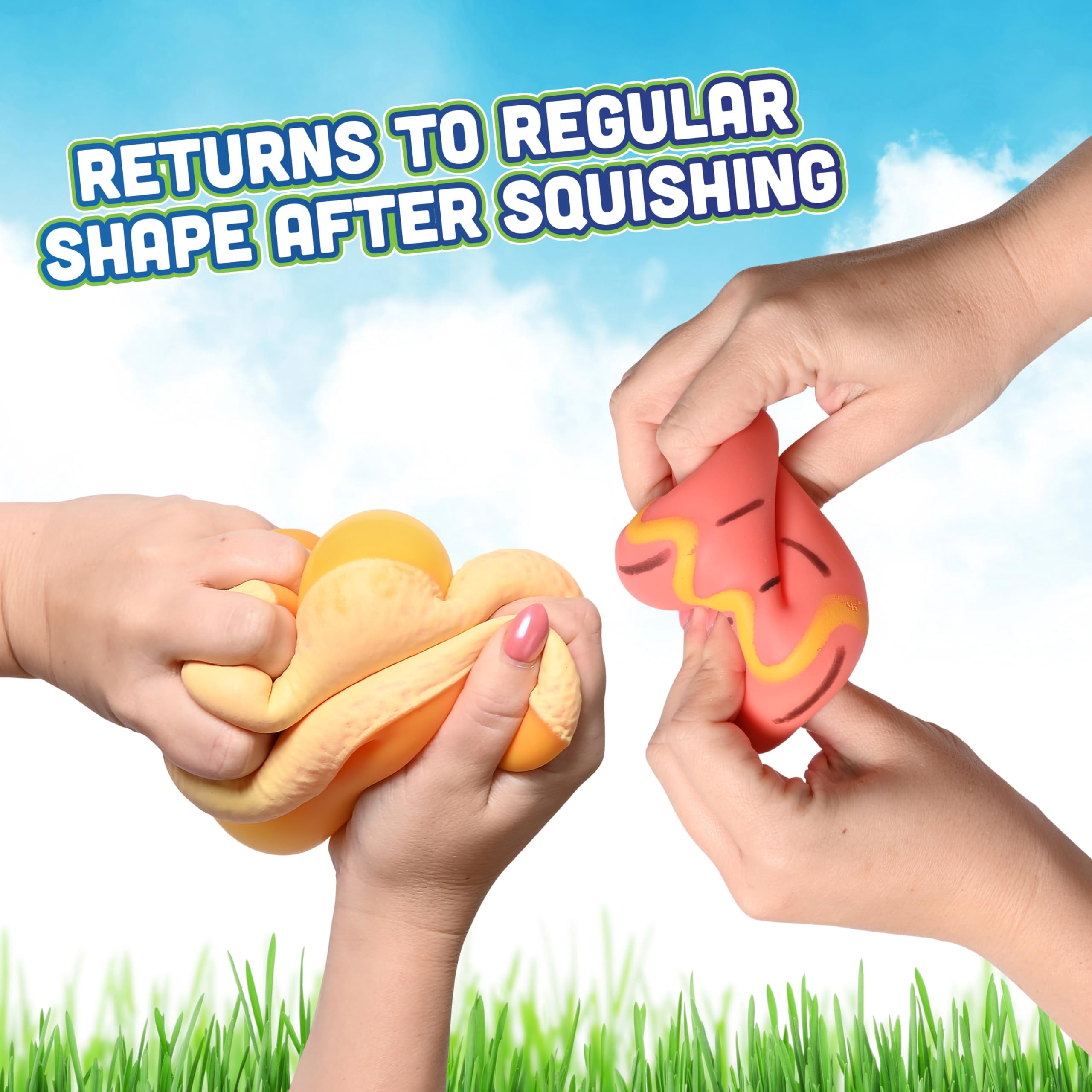 Squishies Jumbo Hot Dog Squishy Tool, Squeezy Two-Piece Therapy Gag Gift for Adults (1 Pc)