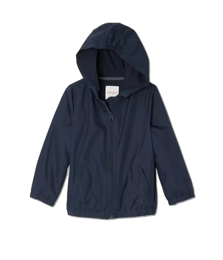 Cat \u0026 Jack Toddler Girls' Uniform Windbreaker Jacket, Navy, 4T, Toddler Girl's, Blue