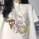 thumbnail image 2 of Kawaii Cinnamoroll Kuromi Mymelody Littletwinstars dibujos animados lindo moda Casual tendencia manga corta Camiseta, 2 of 4