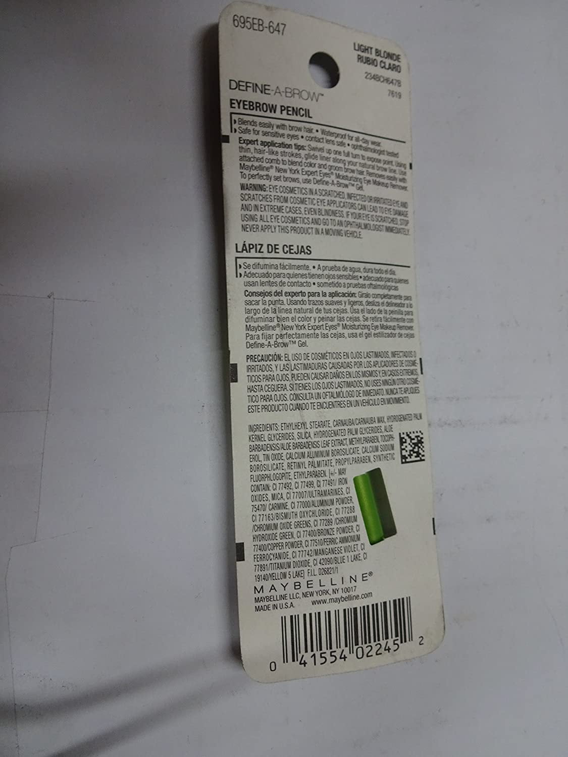Maybelline Define-A-Brow Eyebrow Pencil, Light Blonde