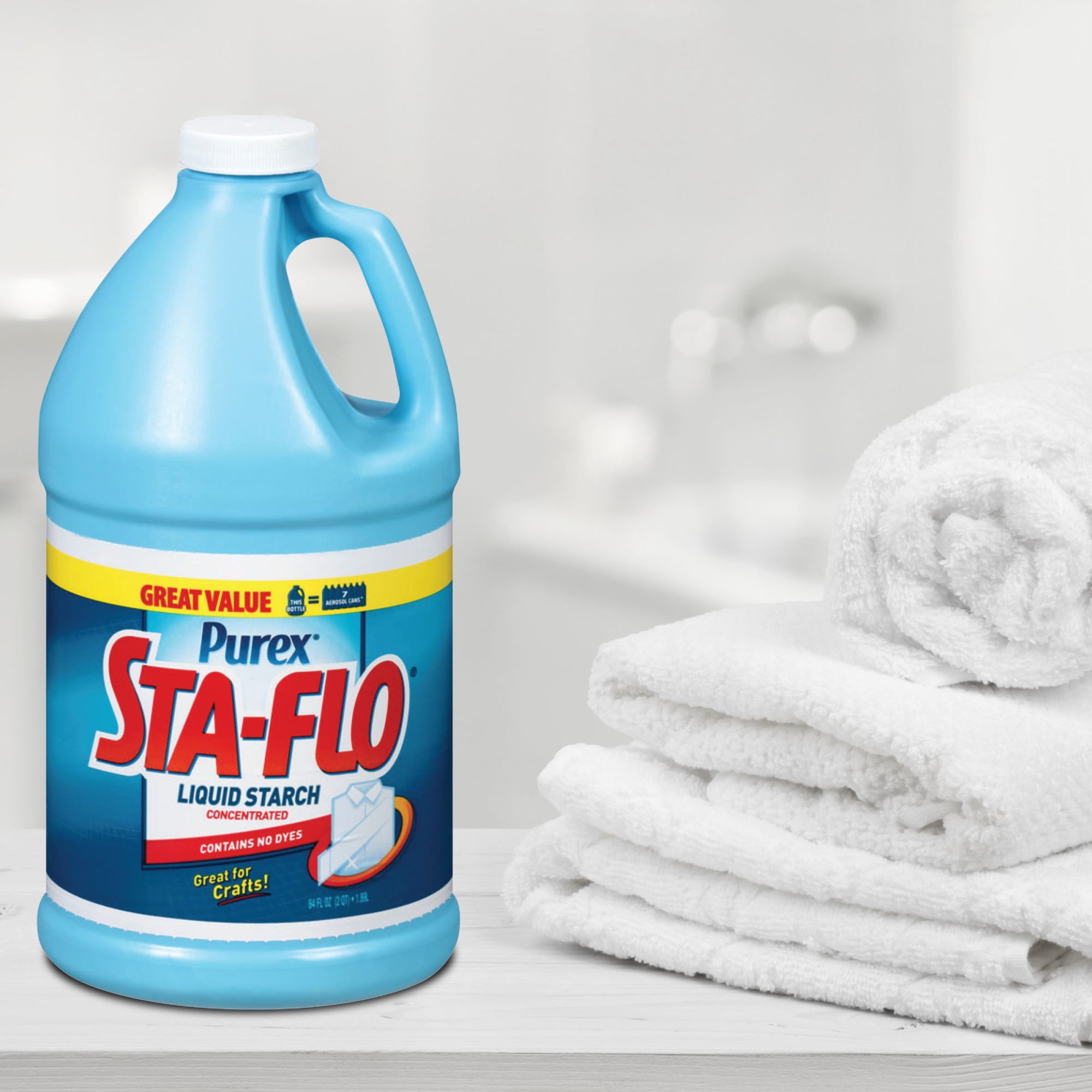 Sta-Flo Concentrated Liquid Starch 32 Oz Plastic Bottle, Pantry