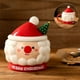 thumbnail image 4 of Juego de tazas de café de cerámica de Papá Noel con tapa y cuchara | Diseño multicolor con efecto navideño | Taza resistente que retiene el calor para el hogar | Regalo unisex para parejas y, 4 of 6