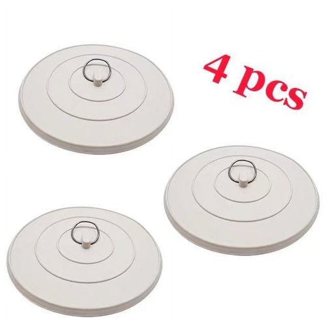 Tapón de silicona para bañera (4 piezas, 4,8 pulgadas), para fregadero grande, para cocinas, baños y lavanderías.