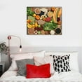 thumbnail image 4 of Nawypu Food Canvas Print Kitchen Wall Decor Healthy Food And Spices Restaurant Decor Cereals Nuts Seeds Fruit Vegetables Canvas Poster Decorative Painting Canvas Wall Art Living Room Poster, 4 of 4