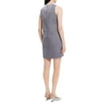 thumbnail image 2 of Theory womens  Slit Linen-Blend Shift Dress, 10, Blue, 2 of 3