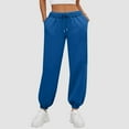 thumbnail image 6 of nerohusy Sweatpants for Women Wide Leg Baggy Y2K Pants Casual Elastic High Waisted Yoga Workout Pants with Pockets 2025 Fall Outfits Blue,XL, 6 of 9