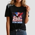 thumbnail image 5 of idosla 250 Anniversary USA Shirt Women 250th Anniversary USA Shirt Patriotic American Flag Eagle Tops 1776-2026 Tshirt Gifts (Red, 4XL), 5 of 6