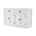 thumbnail image 4 of Pemberly Row Mahogany Wood Buffet Hutch Unit with 8 Shelves in White, 4 of 23