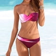 thumbnail image 3 of JoveMarine Bikinis Sets for Women – Two-Piece Gradient Ombre Swimwear, Sexy Bathing Suit for Beach Pool Hot Spring, Summer Spring Vacation,Pink L, 3 of 6