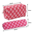 thumbnail image 5 of 2pcs Cosmetic Bag Knitting Makeup Case Hit Color Makeup Bags for Weekend Holiday, 5 of 5