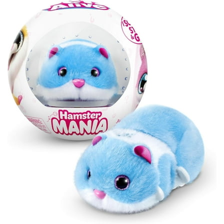ZURU Pets Alive Hamstermania (Blue) Hamster, Electronic Pet, 20  Sounds Interactive, Hamster Ball Toy