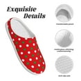 thumbnail image 5 of Balery White and Green Polka Dot Pattern Women's Fuzzy Memory Foam Slippers Fluffy Winter House Shoes Indoor and Outdoor-35/36, 5 of 7