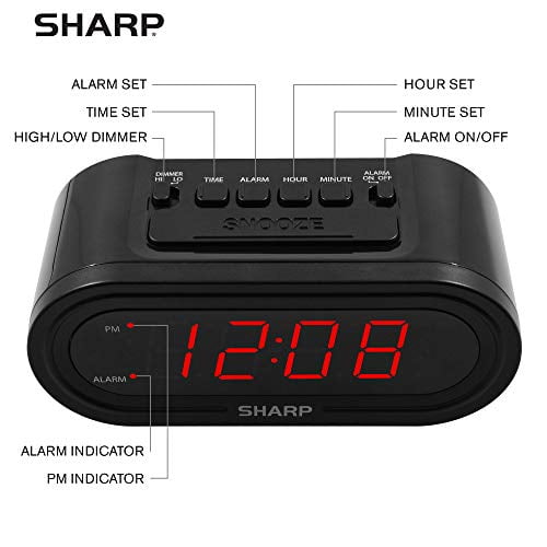 Buy Sharp Digital Alarm with AccuSet Automatic Smart Clock, Never
