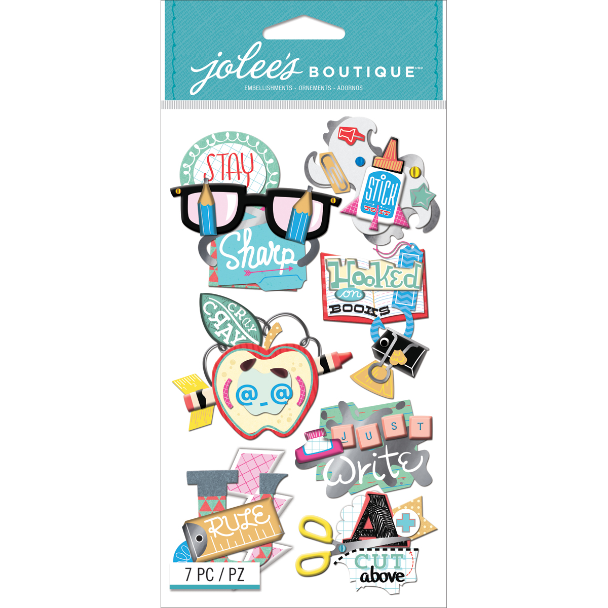 Jolees Boutique Dimensional StickersSchool Words