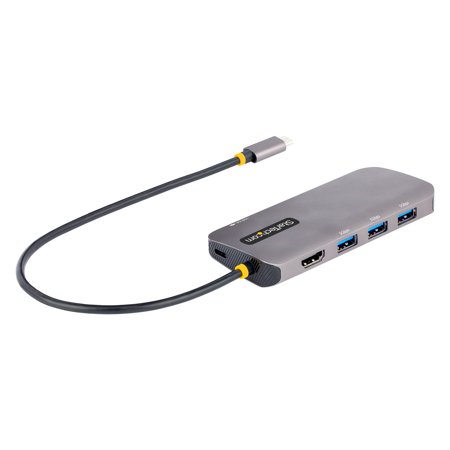 UPC: 0065030897372 | StarTech.com USB C Multiport Adapter  4K 60Hz HDMI Video  3 Port 5Gbps USB Hub  100W Power Delivery Pass-Through  GbE  12 /30cm Cable  Mini Travel Dock  Laptop Docking Station