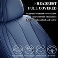 thumbnail image 2 of Coverado Blue Front Car Seat Covers, Stylish Waterproof Premium Leather Automotive Seat Protectors, Airbag Compatible Auto Interior Accessories Universal Fit for Most Cars SUV Pick-up Trucks, 2 of 5