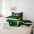 thumbnail image 6 of Manfei Kids Gamepad Controller 7pcs Bedding Comforter Set,Console Video Game Queen Bedding Sets,Green Black Queen Sheet Sets For Boys,Luxury Bedroom Decor Reversible, 6 of 8