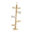 thumbnail image 2 of jinwen DIY Wooden Condos Floor to Ceiling Cat Tree for Large Cats Indoor Cats A, 2 of 9