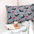 thumbnail image 4 of Balery Christmas Hat Dachshund Funda de Cojín Estampada, Regalos para Mujeres, Regalos de Amor para Ella, Regalos para Novia o Esposa, Funda de Almohada-20"x30", 4 of 6