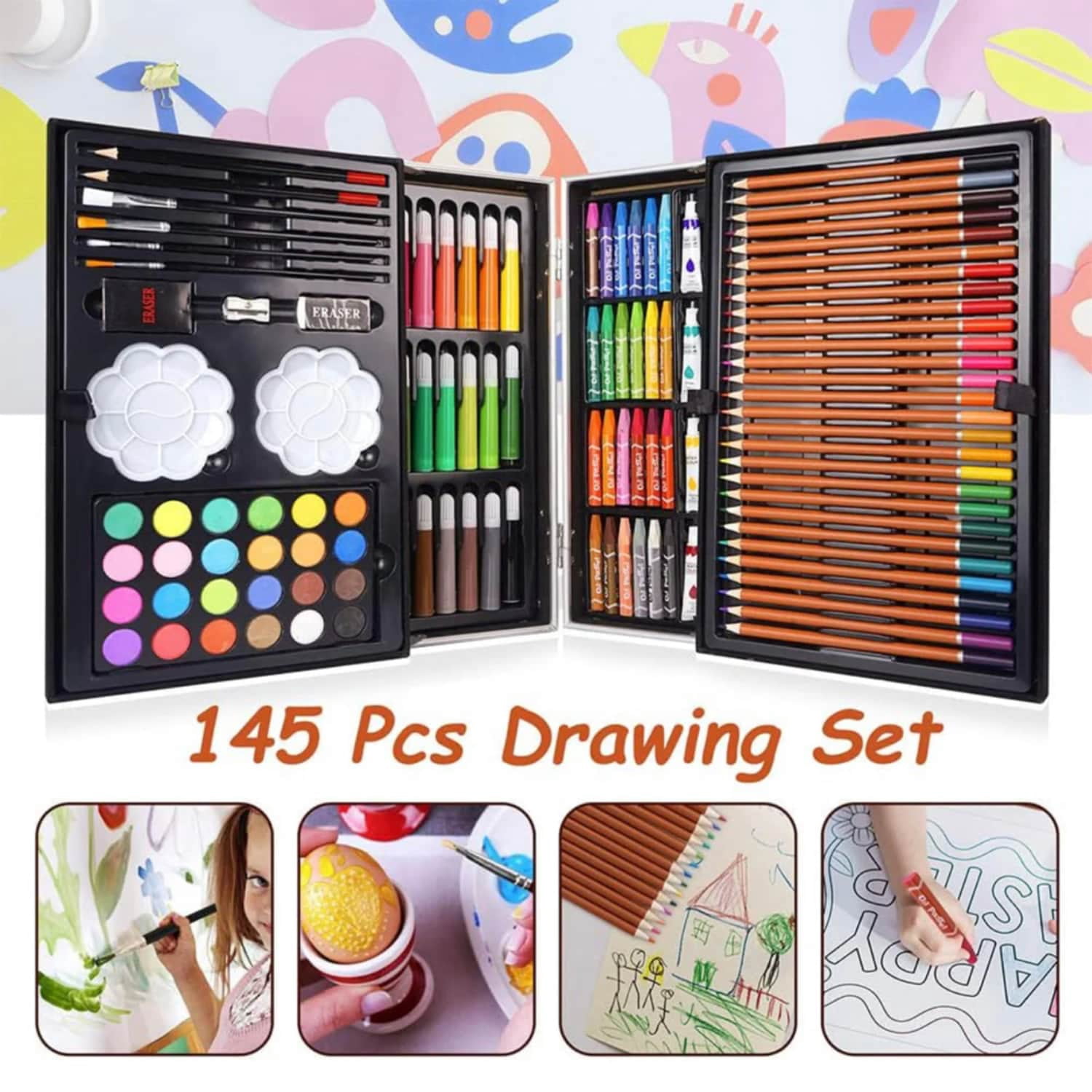 150PCS Art Drawing Set Kit For Kids Children Teens Adults Supplies Paint Pencil