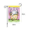 thumbnail image 1 of Lino Conejito de Pascua Huevo Jardín Bandera Conejo Impreso Banners Decoración de patio (A) Hugtrwg Libre de BPA, 1 of 8