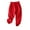 Red, variant on fartey Harem Pants for Women Cotton Linen Elastic Waist Pockets Capri Pants Relaxed Breathable Lounge Solid Color Trousers