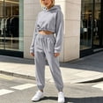 thumbnail image 6 of Bovxnpu Womens 2 Piece Outfits Tracksuit Sets Hooded Long Sleeve 2 Piece Casual Sportwear Set Matching Outfits, 6 of 9