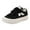 Black, variant on Kids Sneakers Boys Girls Fashion Color Block Hook and Loop Flat Walking Shoes Casual Slip on Running Athletic Shoes Red 1.5 Big Kid