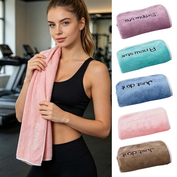 Celsvanis Bath Towel Microfiber Coral Fleece Face Towel Highly Absorbent Quick Dry Soft Plush for Home Bathroom Shower Daily Spa Use, Purple