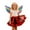 1#Red, variant on Tiijoy Little Girls Polka Dots Tutu Skirt Party Layered Tulle Skirt with Wings, Sizes 6-8