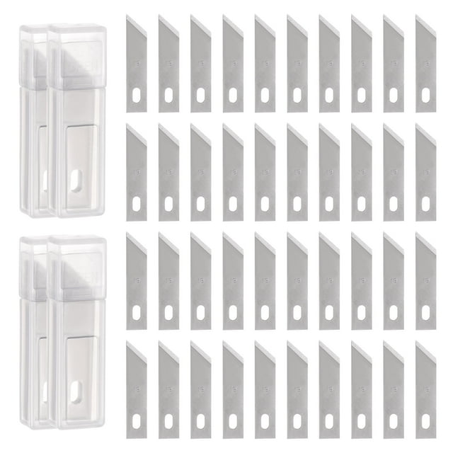 Unique Bargains Lames de Couteau Exacto #19 Lames de Couteau Passe-Temps Lames Exacto de Précision Recharges de Lames de Couteau Passe-Temps Lot de 40