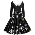 thumbnail image 1 of DuoJiaJ Titre de Produit : Nouvelle Robe Trapèze de Noël à Col en V avec Faux Col pour Femmes m, 1 of 3
