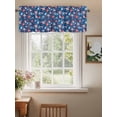 thumbnail image 2 of 4th of July Curtain Valances for Windows, Navy Blue Red Stars Independence Day Abstract Kitchen Valance Window Treatment, Light Filtering Block Curtains for Bathroom/Bedroom/Living Room 60'' x 18'', 2 of 9