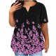 thumbnail image 1 of Fiudx Ofertas Del Día Blusas de Talla Grande para Mujer, Blusa con Cuello En V, Blusa Informal Holgada de Manga Corta de Verano, 1 of 5