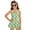Watercolor Shamrock, Horseshoe & Daisy Pattern, variant on Uourmeti St. Patrick's Day Shiba Inu Print Girls Skirted One Piece Swimsuit - Quick Dry Stretch Swim Dress for Beach Pool Vacation